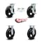 Service Caster 8 Inch Rubber on Steel Caster Set with 2 Brakes/Swivel Lock 2 Rigid SCC SCC-30CS820-RSB-TLB-BSL-2-R-2 - alternate 4